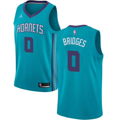 Nike Hornets #0 Miles Bridges Teal NBA Jordan Swingman Icon Edition ...