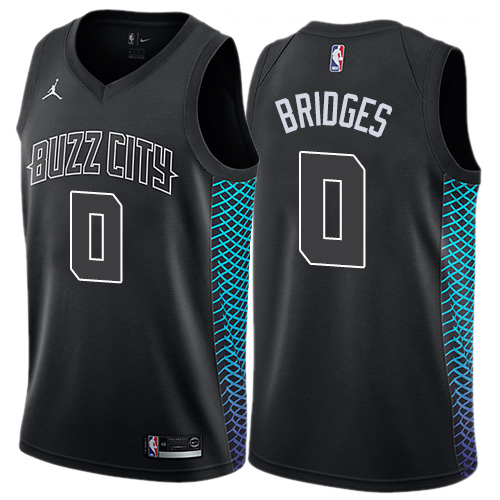 Nike Hornets #0 Miles Bridges Black NBA Jordan Swingman City Edition ...