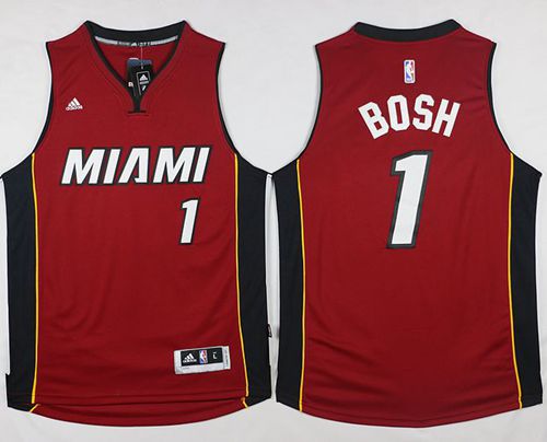 Heat #1 Chris Bosh Stitched Red NBA Jersey | Cheap NBA Jerseys Sale ...